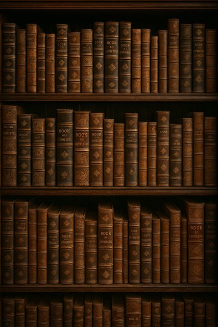 Shelves of old books